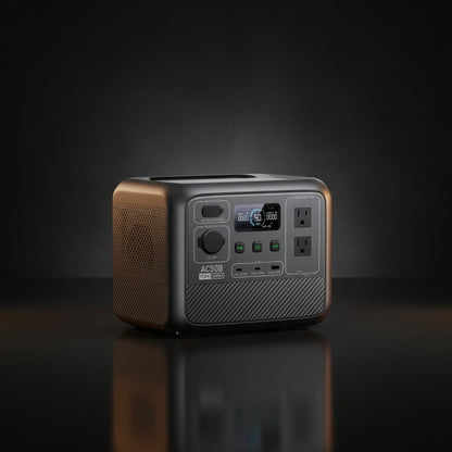 700W Continuous/1000-Watt Peak Output Power Station AC50B Push Button Start Lifepo4 Battery Solar Generator for Outdoors