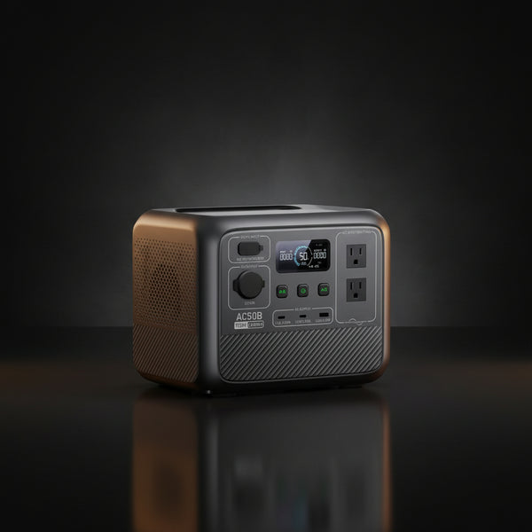 700W Continuous/1000-Watt Peak Output Power Station AC50B Push Button Start Lifepo4 Battery Solar Generator for Outdoors