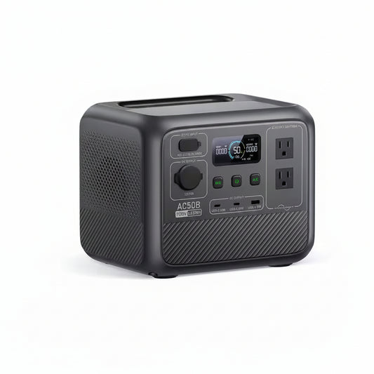 700W Continuous/1000-Watt Peak Output Power Station AC50B Push Button Start Lifepo4 Battery Solar Generator for Outdoors