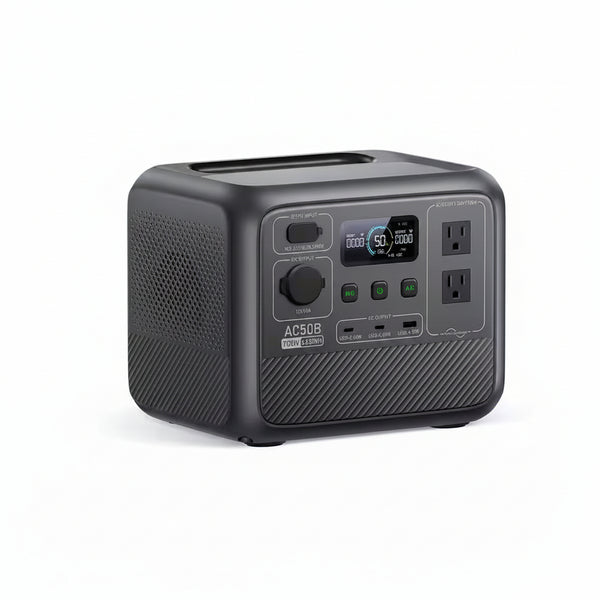 700W Continuous/1000-Watt Peak Output Power Station AC50B Push Button Start Lifepo4 Battery Solar Generator for Outdoors