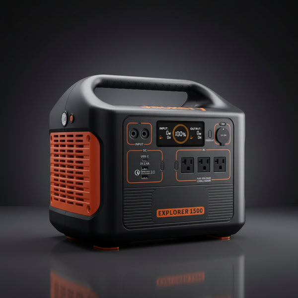 1800-Watt Output/3600W Peak Portable Solar Power Station Explorer 1500 Push Start Battery Generator for Outdoors/Camping